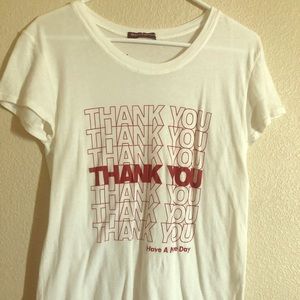 Thank you plastic bag t shirt